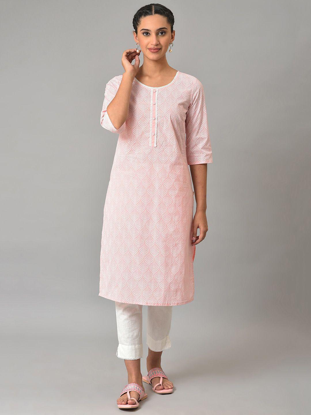 aurelia ethnic motifs embroidered thread work pure cotton kurta