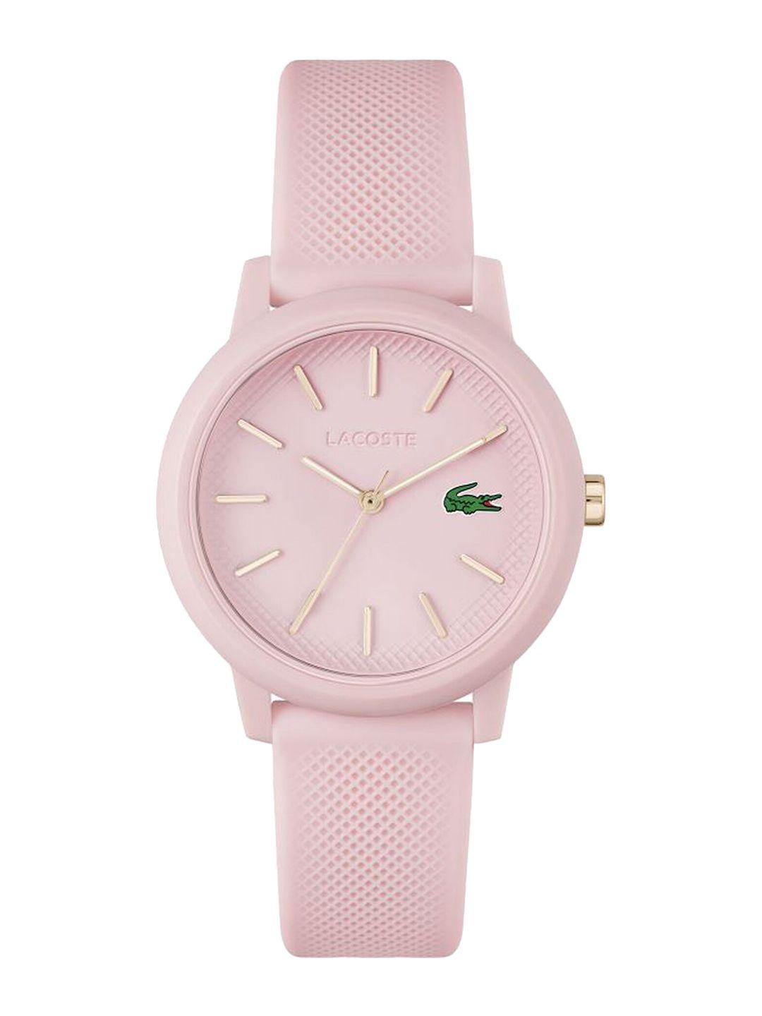 lacoste women silicon straps analogue watch 2001213