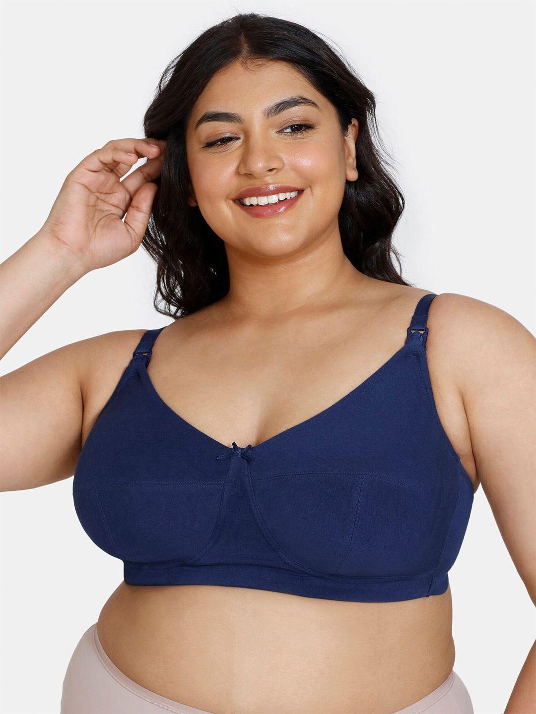 zivame non padded pure cotton seamless non-wired maternity bra