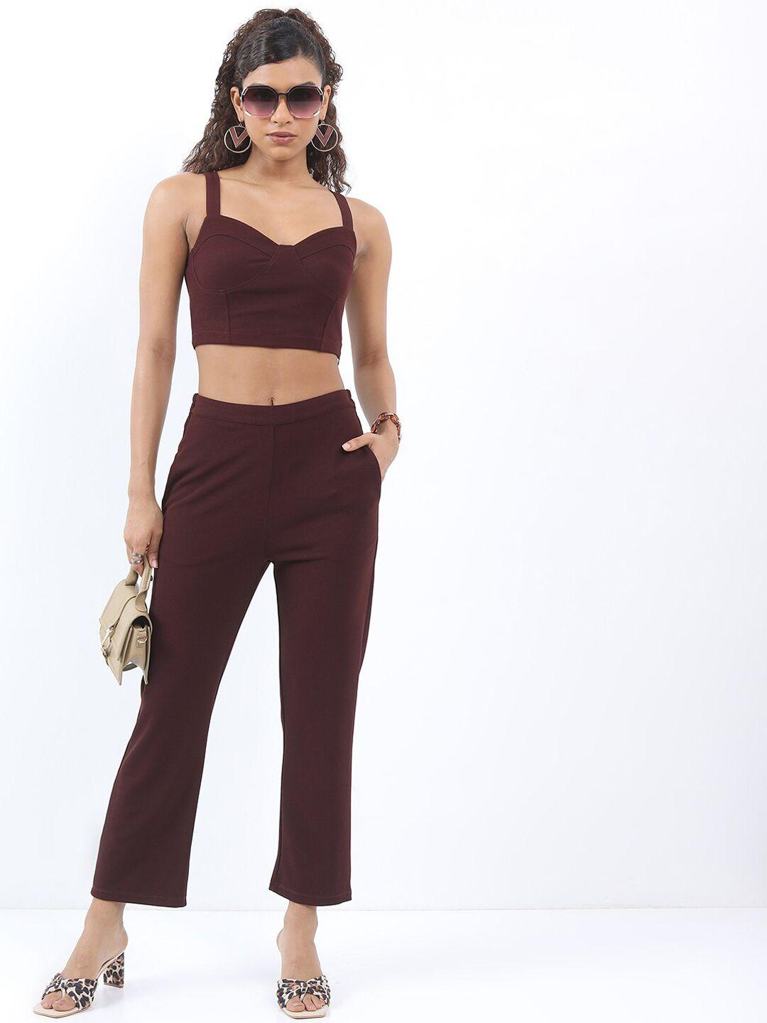 ketch sweet heart neck top & trousers co-ord