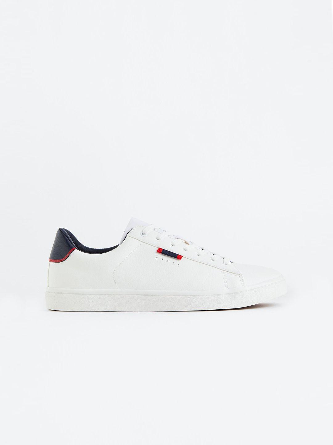 h&m men imitation leather trainers