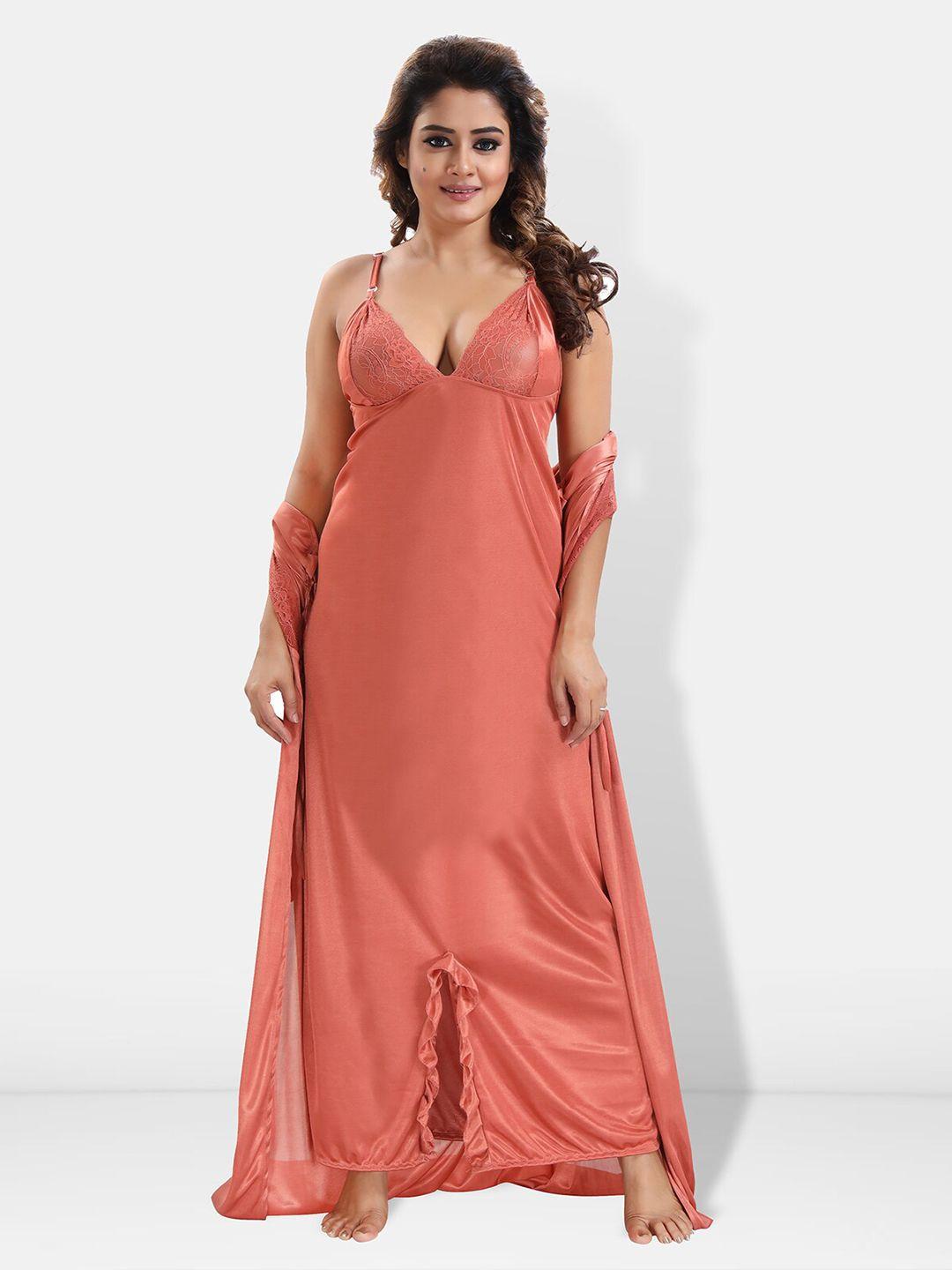 be you 6 piece satin maxi nightdress