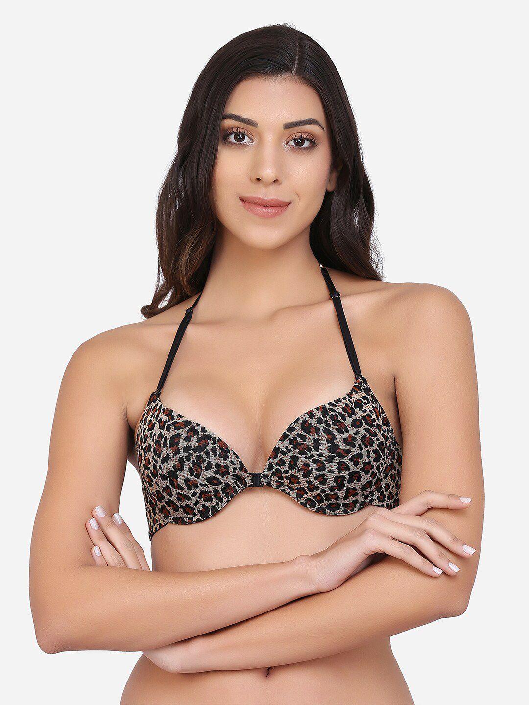 da intimo abstract underwired lightly padded bra