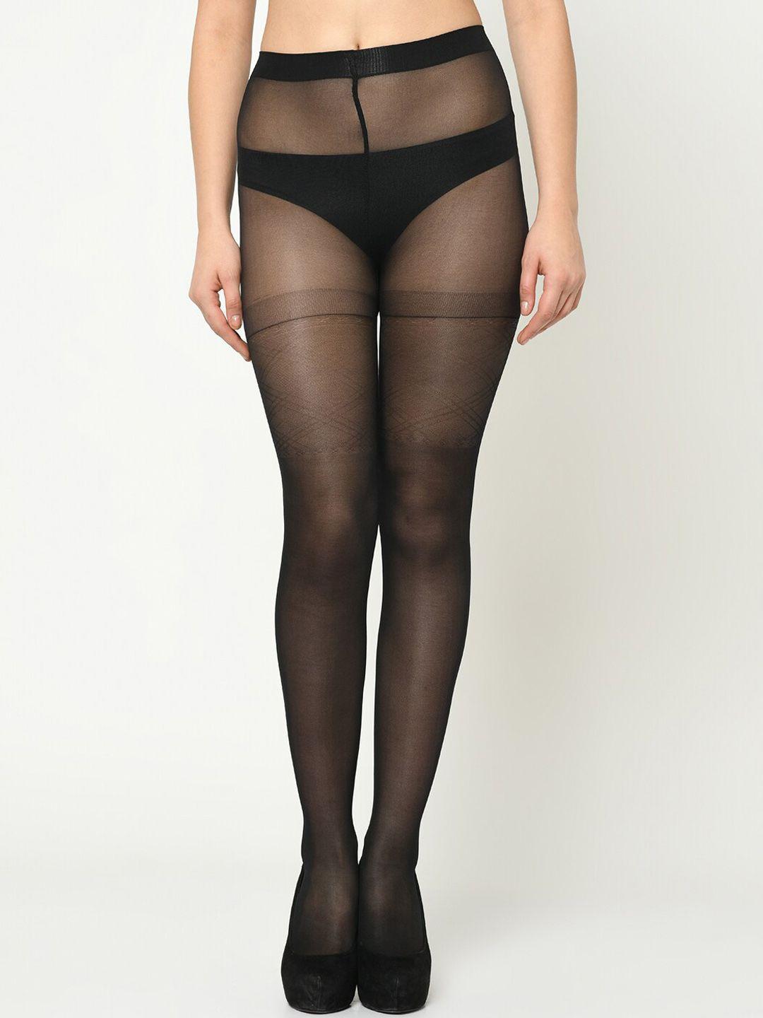 da intimo high-waist semi-sheer stockings