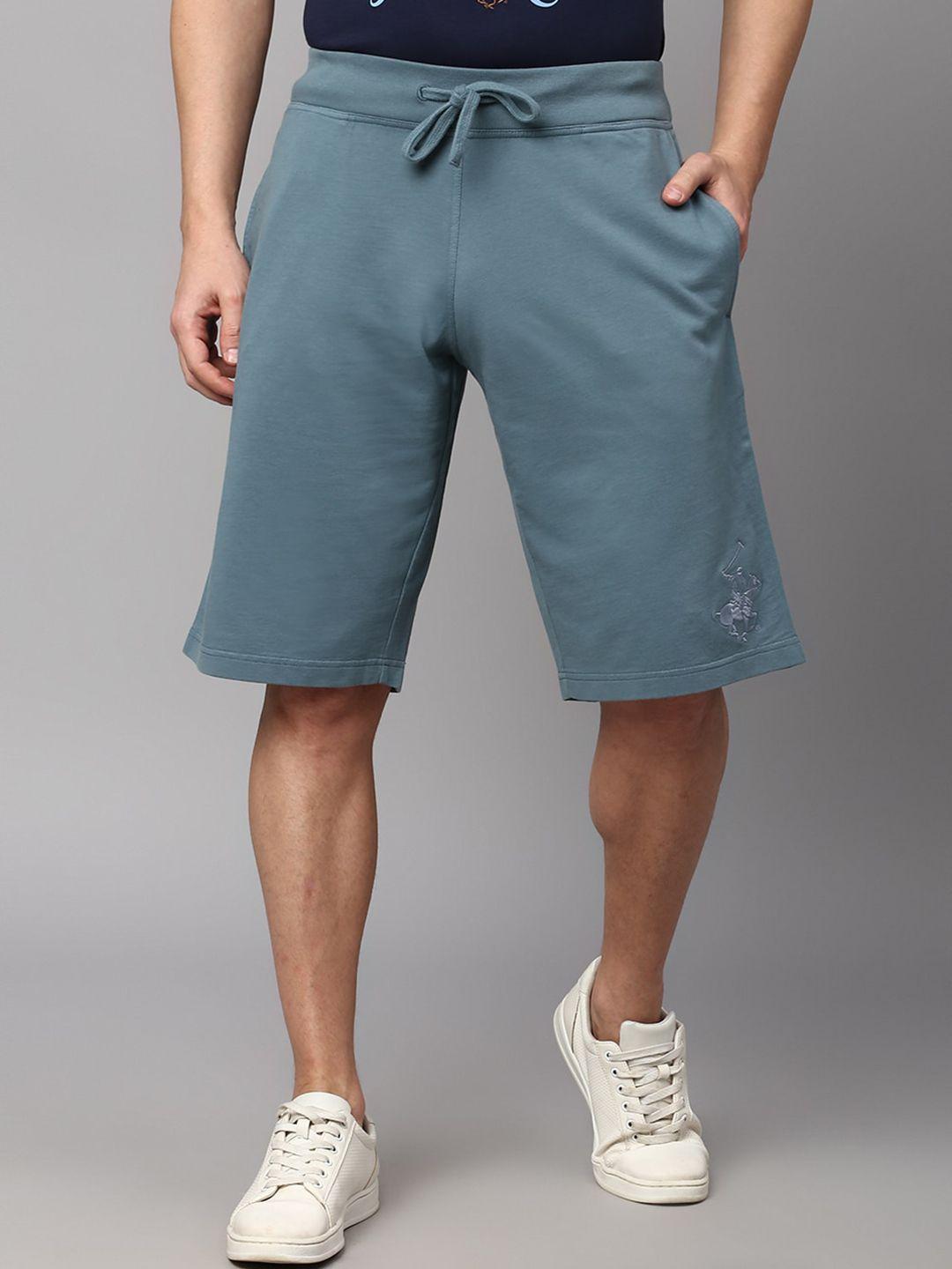 beverly hills polo club men cotton regular fit sports shorts