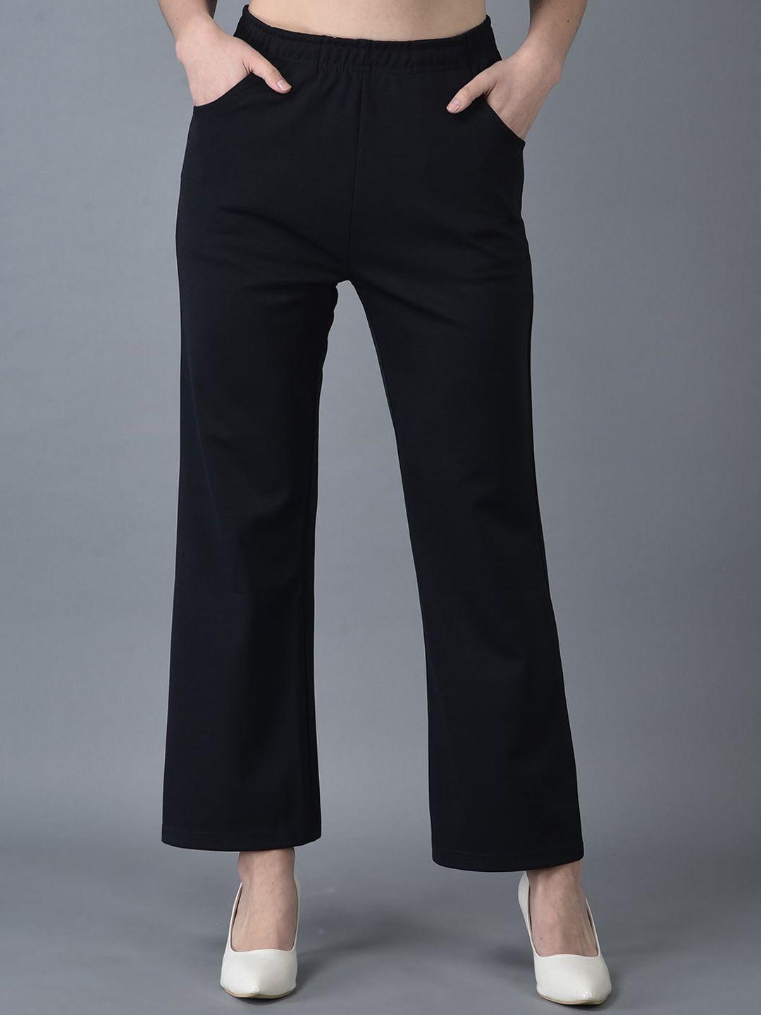 canoe women smart straight fit high-rise bootcut trousers