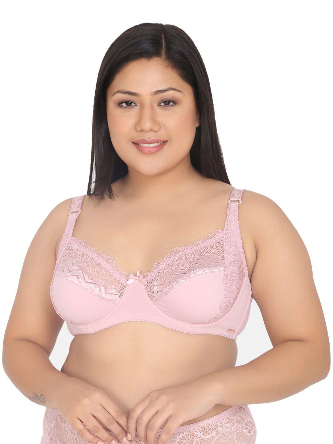 curvy love plus size self design underwired non padded plunge bra