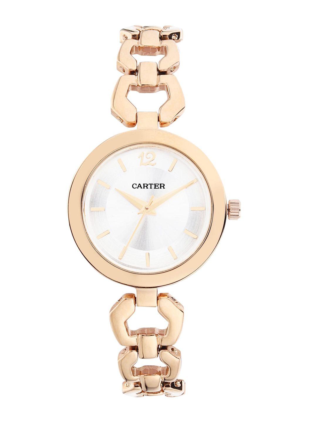 sandy d carter women bracelet style straps analogue watch sd-carter-23-24-wh