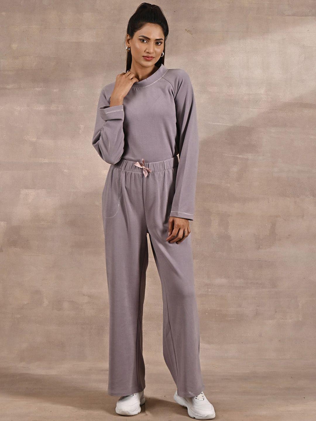 lakshita velour plus size round neck tracksuits