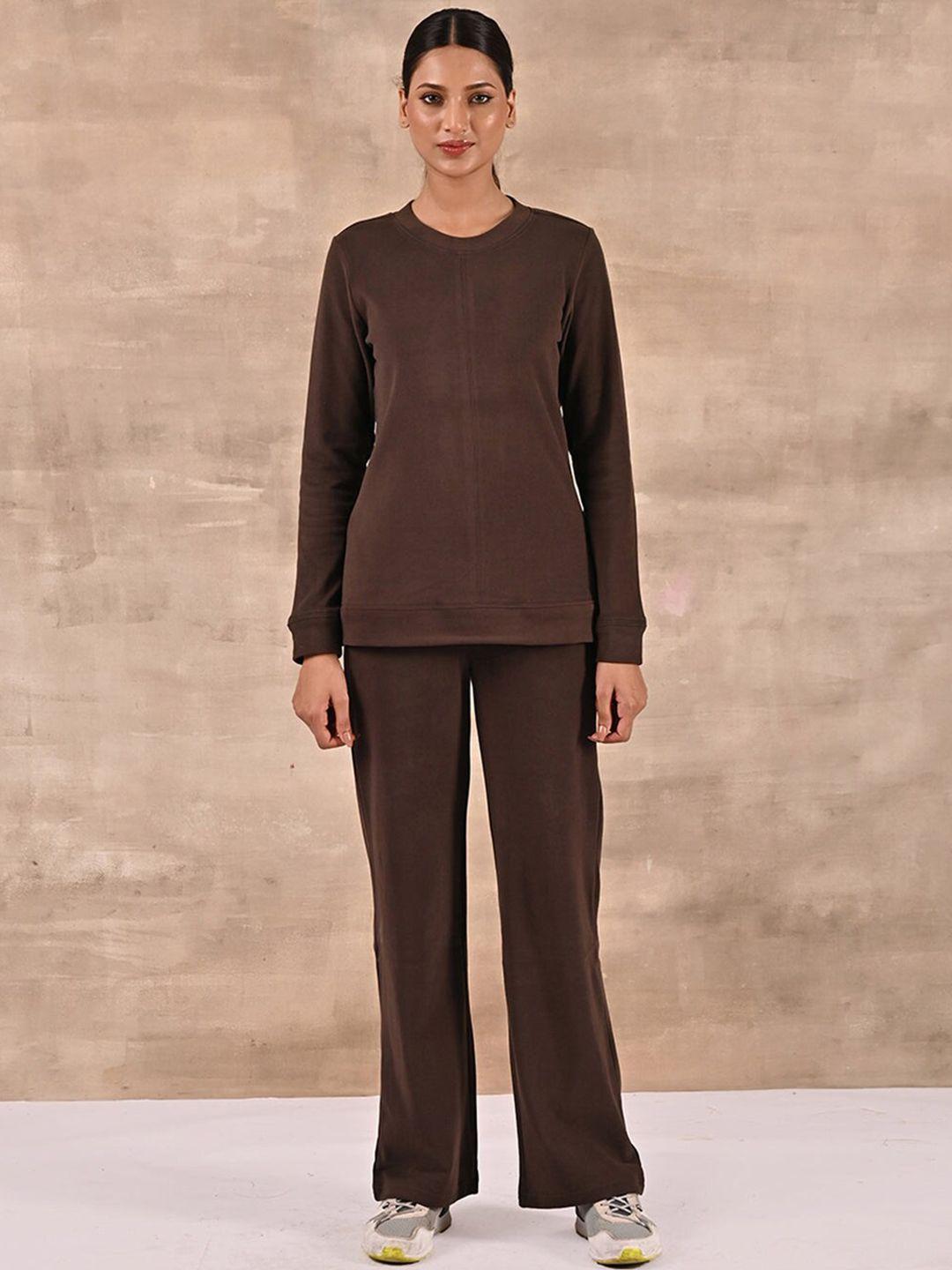 lakshita velour round neck tracksuits