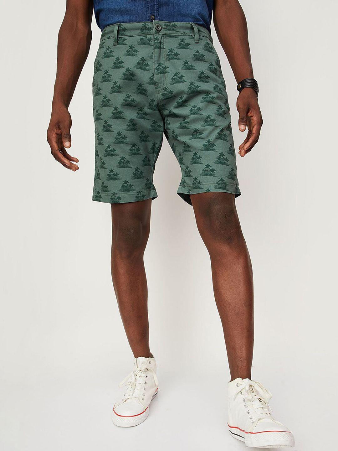 max men conversational printed cotton shorts