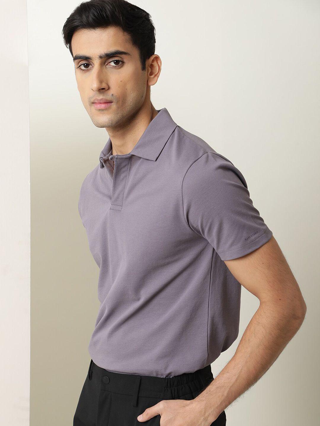 rare rabbit polo collar slim fit tcotton -shirt