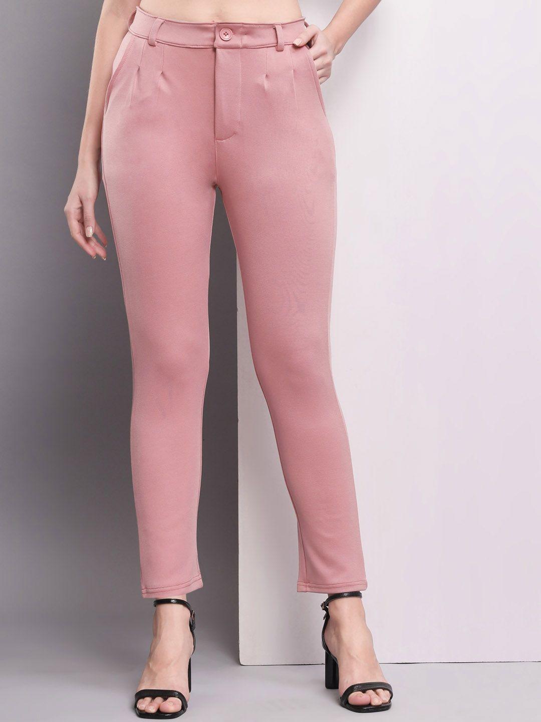 q-rious women mid-rise pleated trousers