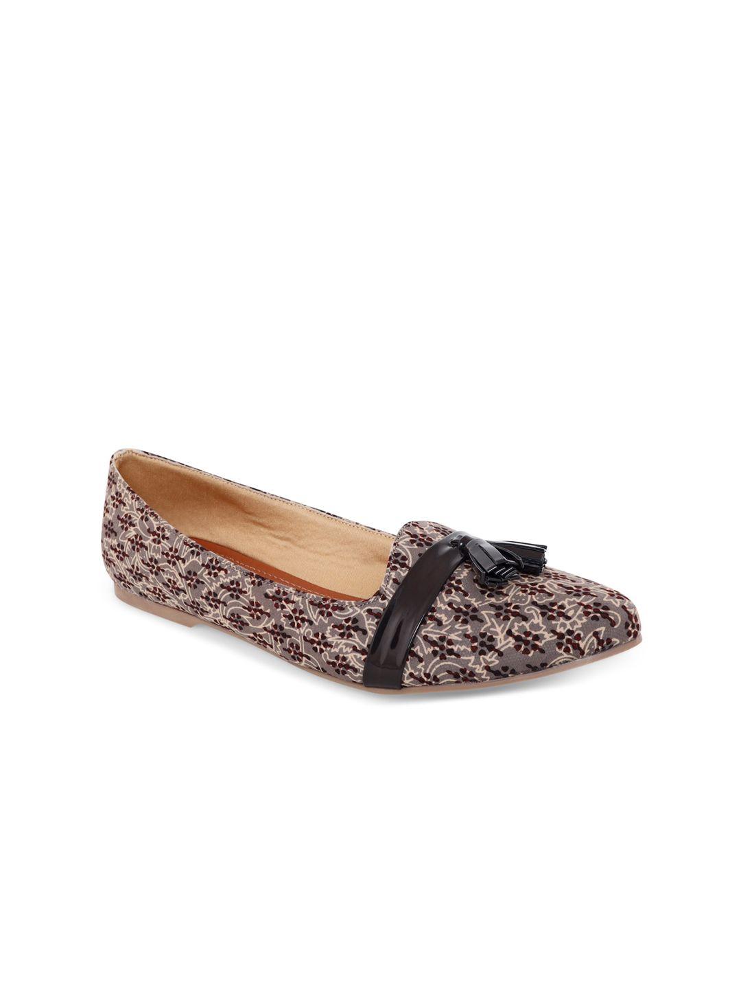 kanvas printed tasseled ballerinas