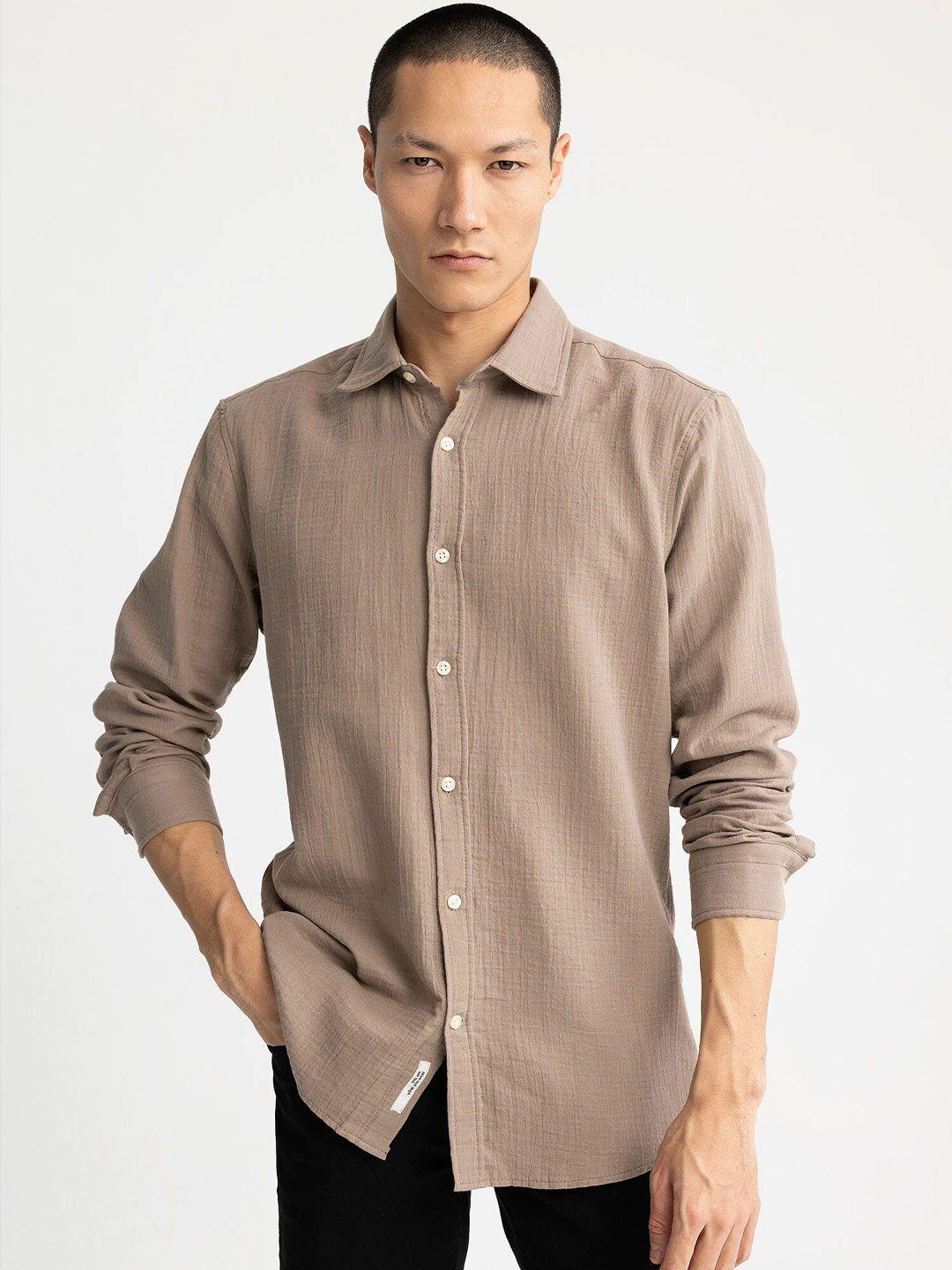 defacto men casual cotton shirt