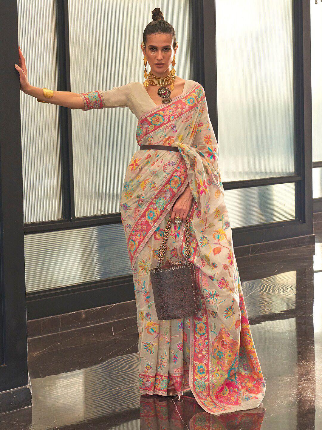 mitera floral printed saree