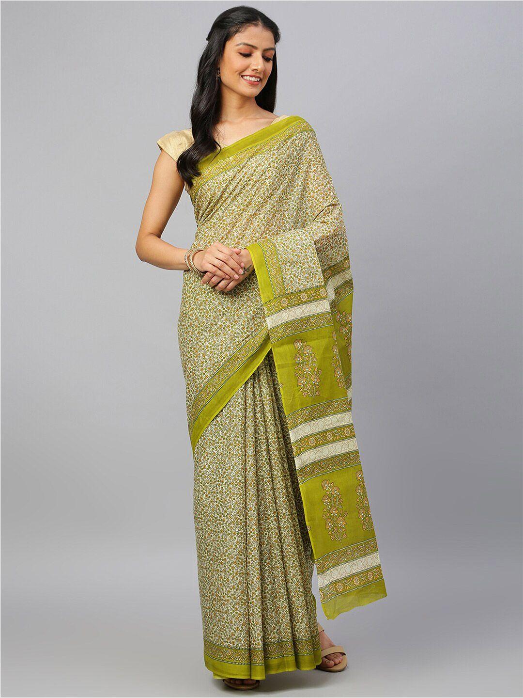 ratan floral pure cotton saree