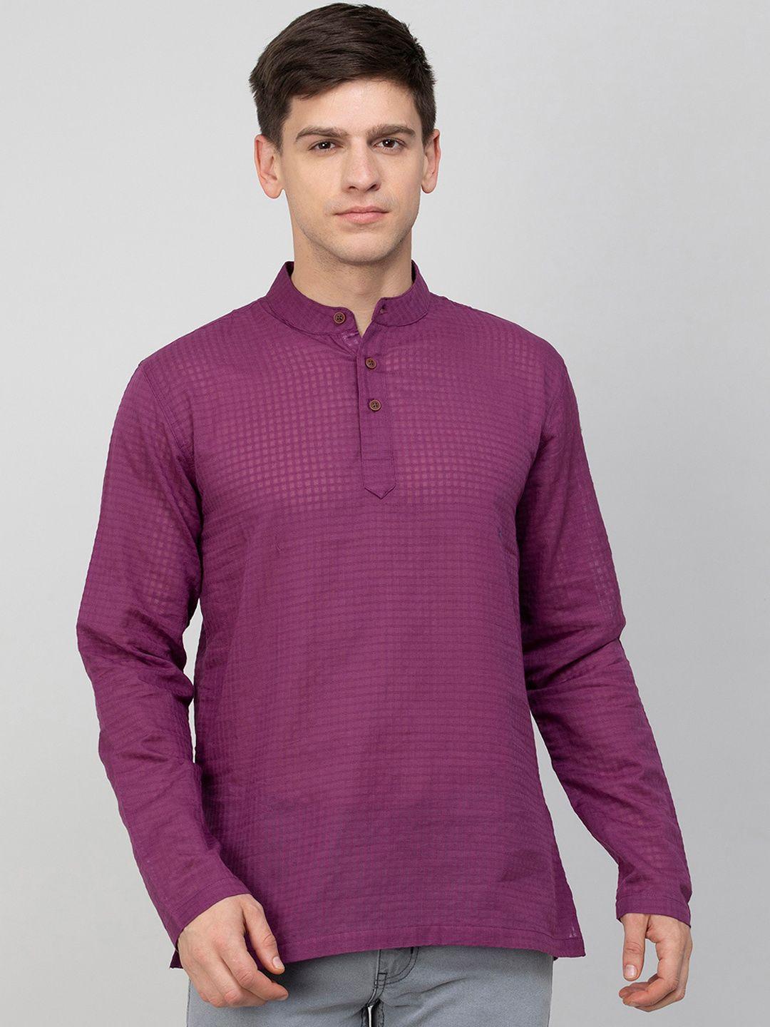 melange by lifestyle checked cotton kurta