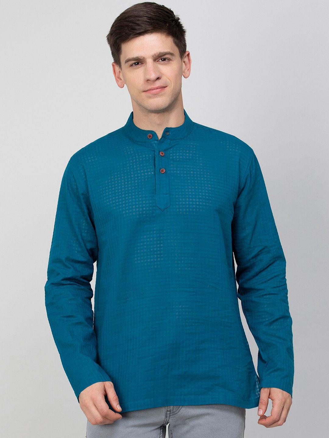 melange by lifestyle checked cotton kurta