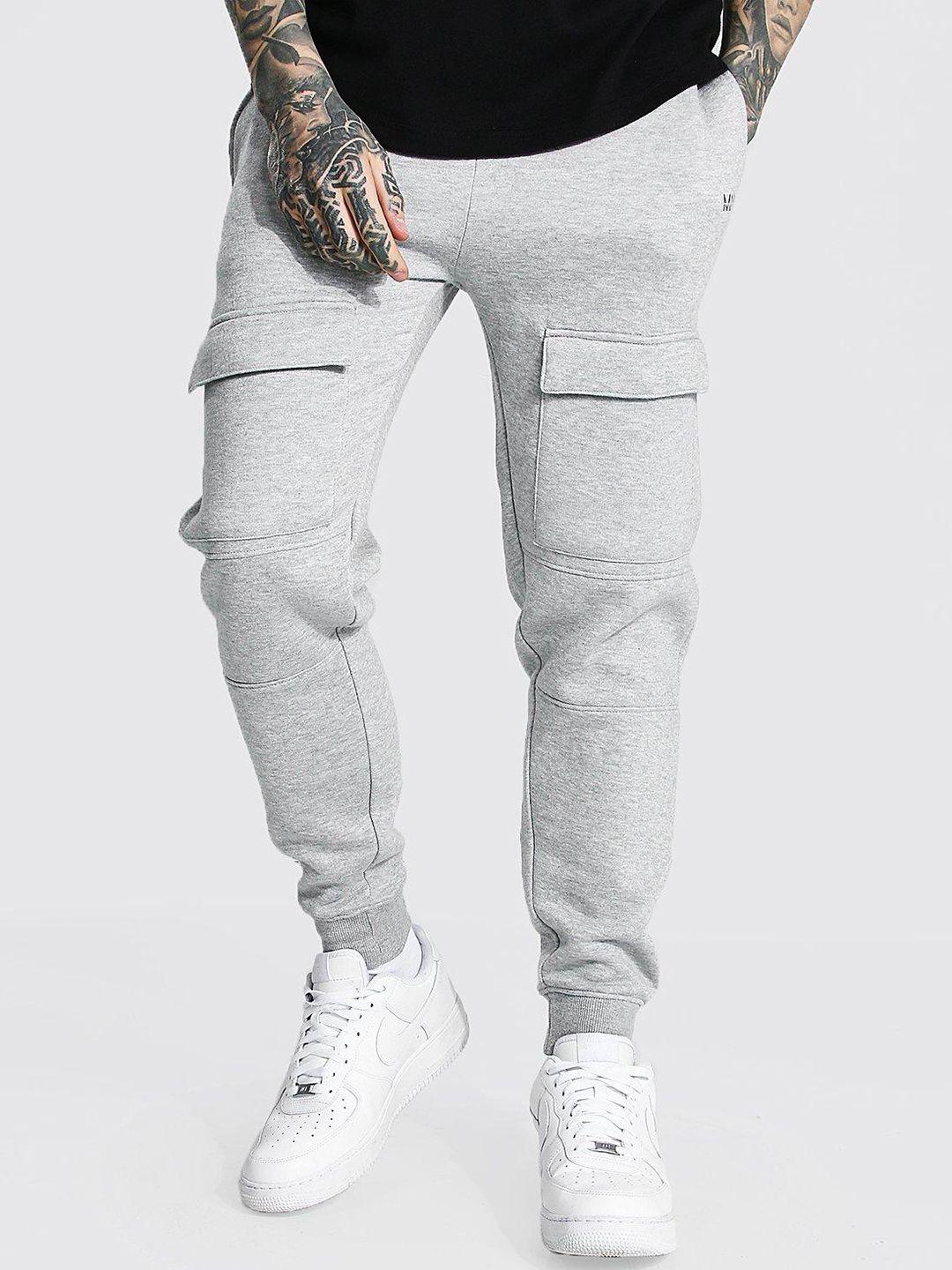 boohooman slim front pocket panelled cargo joggers