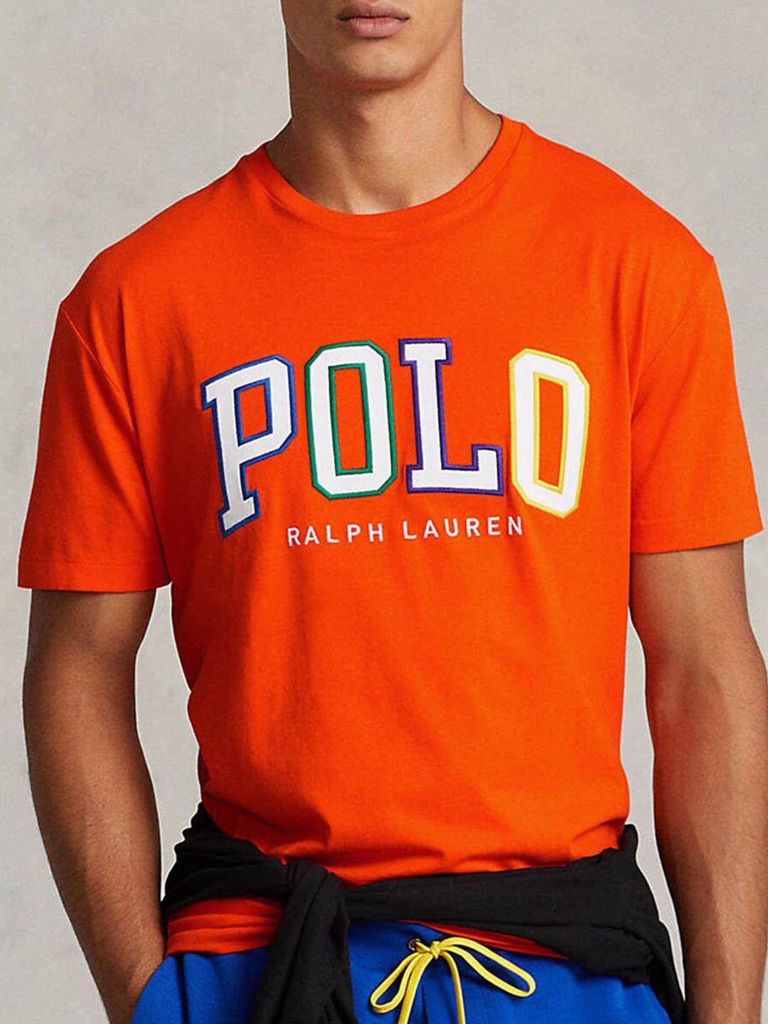 polo ralph lauren typography printed cotton t-shirt