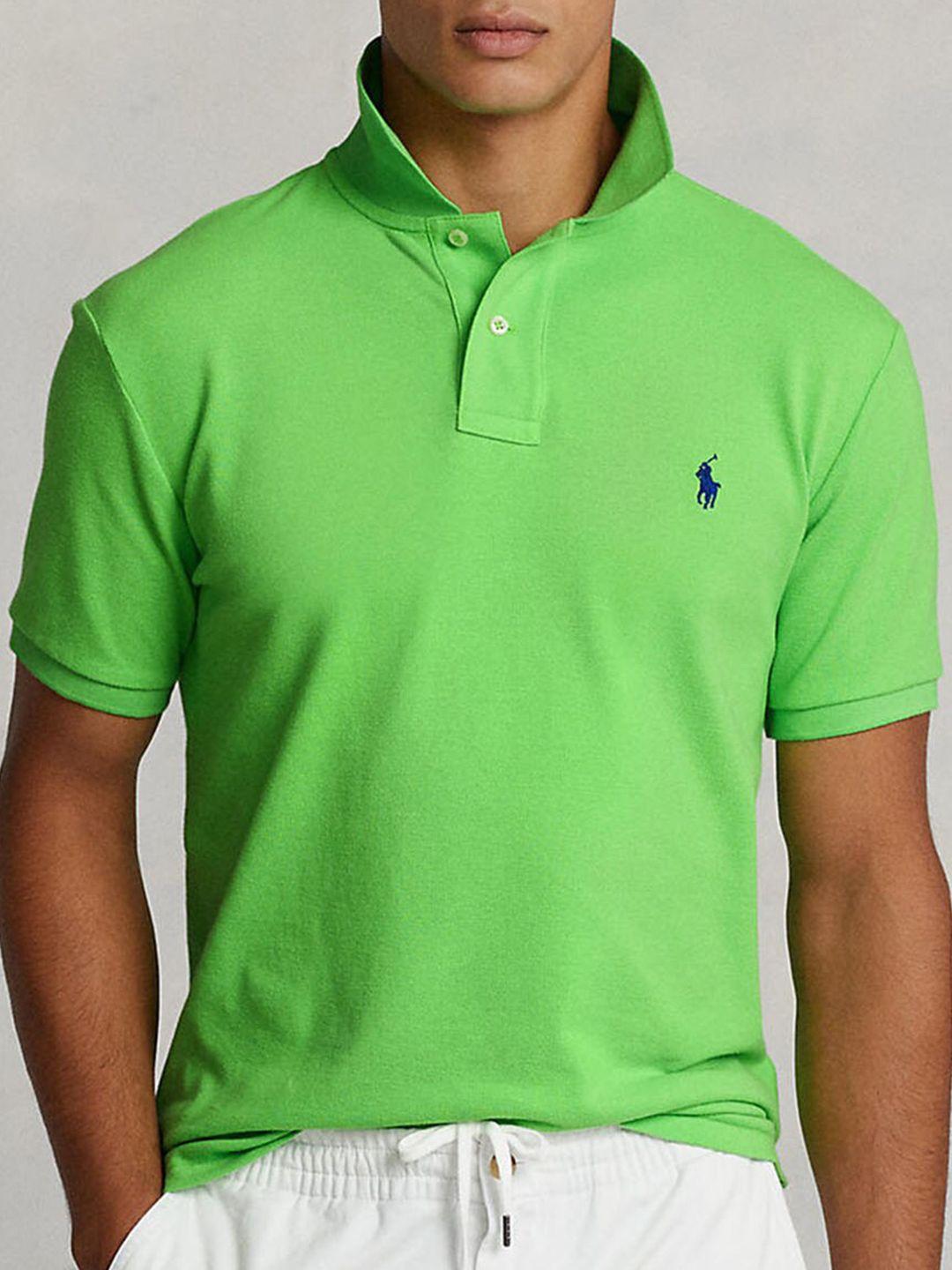 polo ralph lauren slim-fit polo collar pure cotton t-shirt