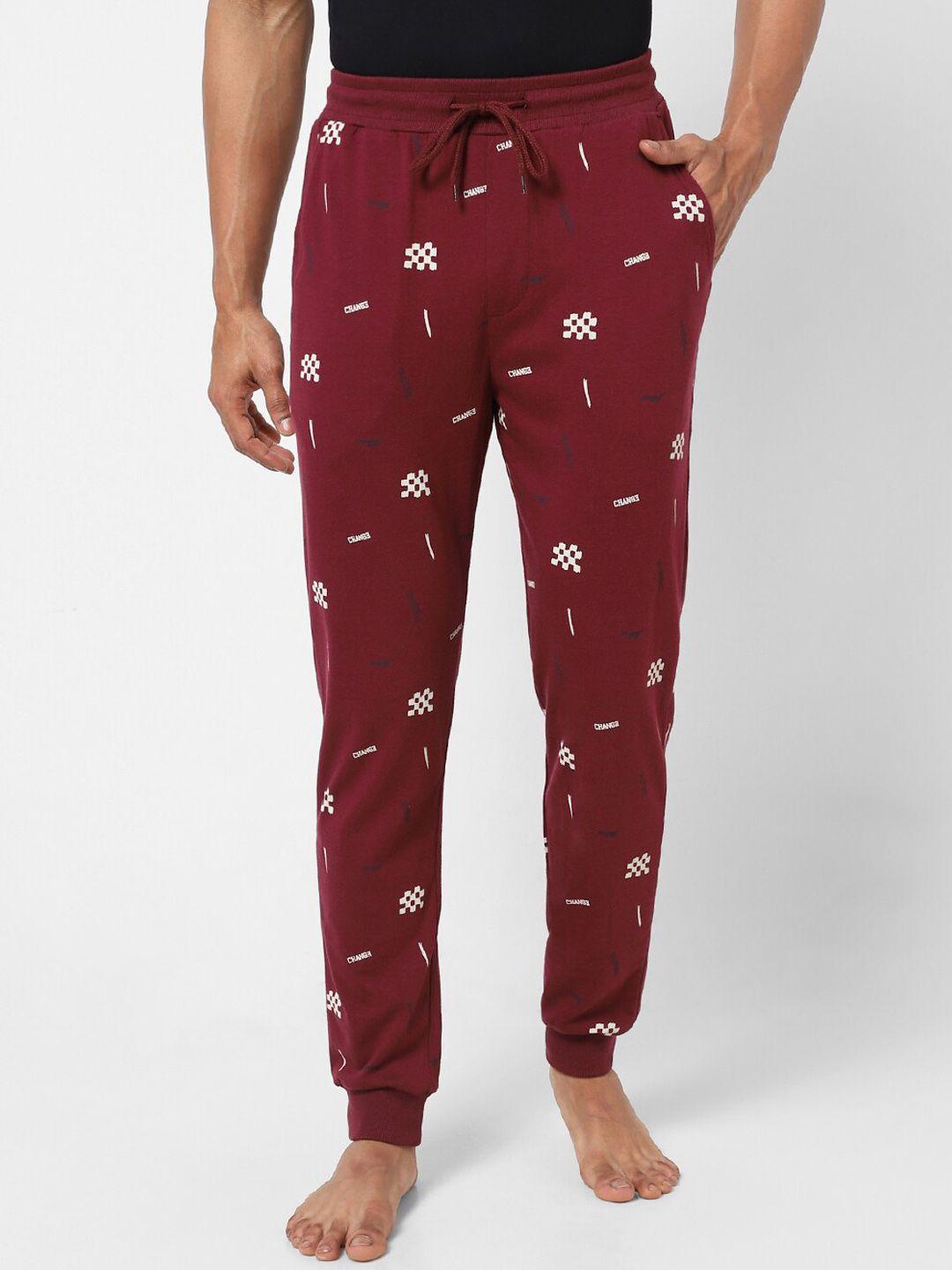 ajile by pantaloons men printed joggers lounge pants