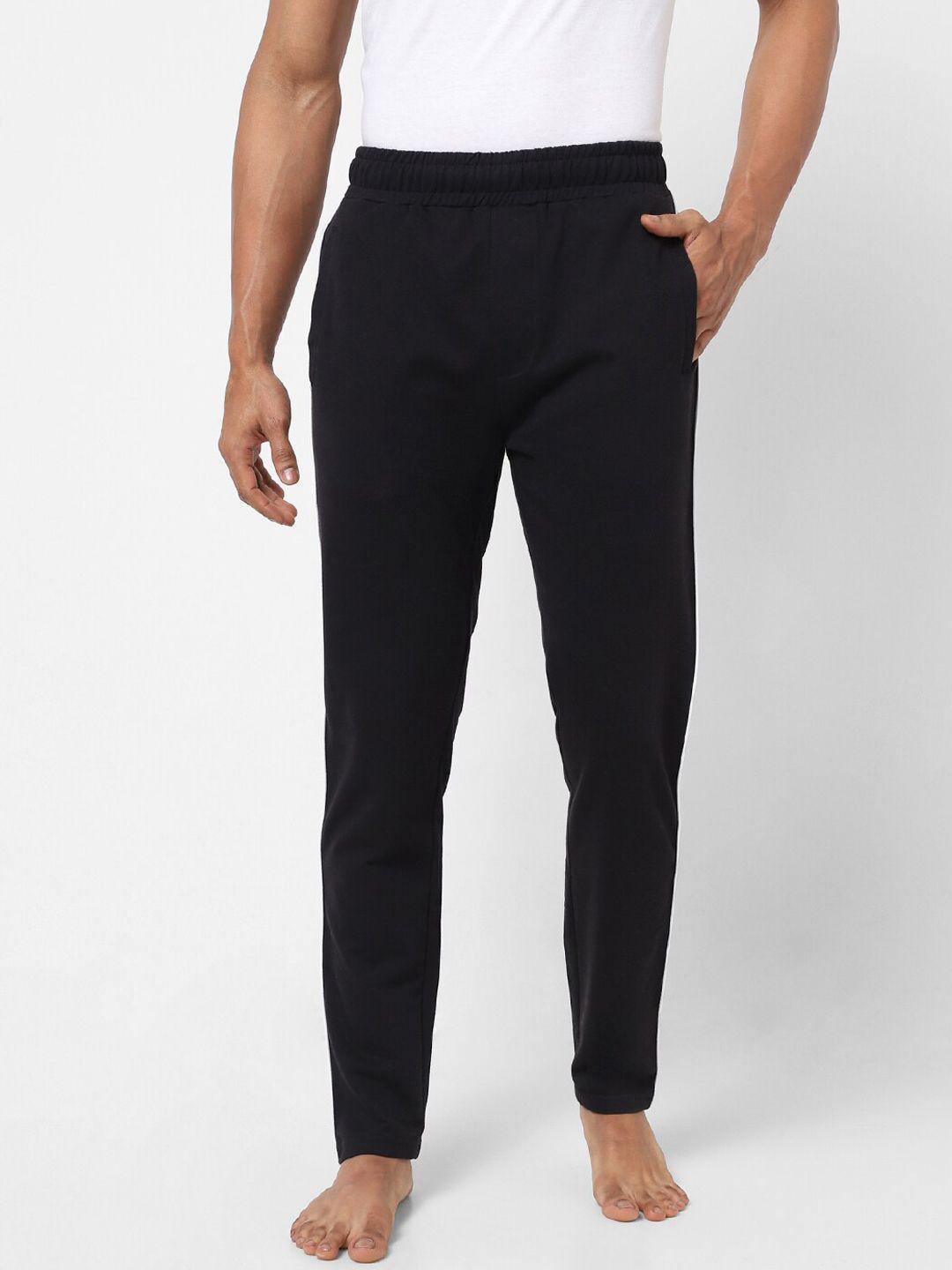 ajile by pantaloons men mid-rise straight lounge pants