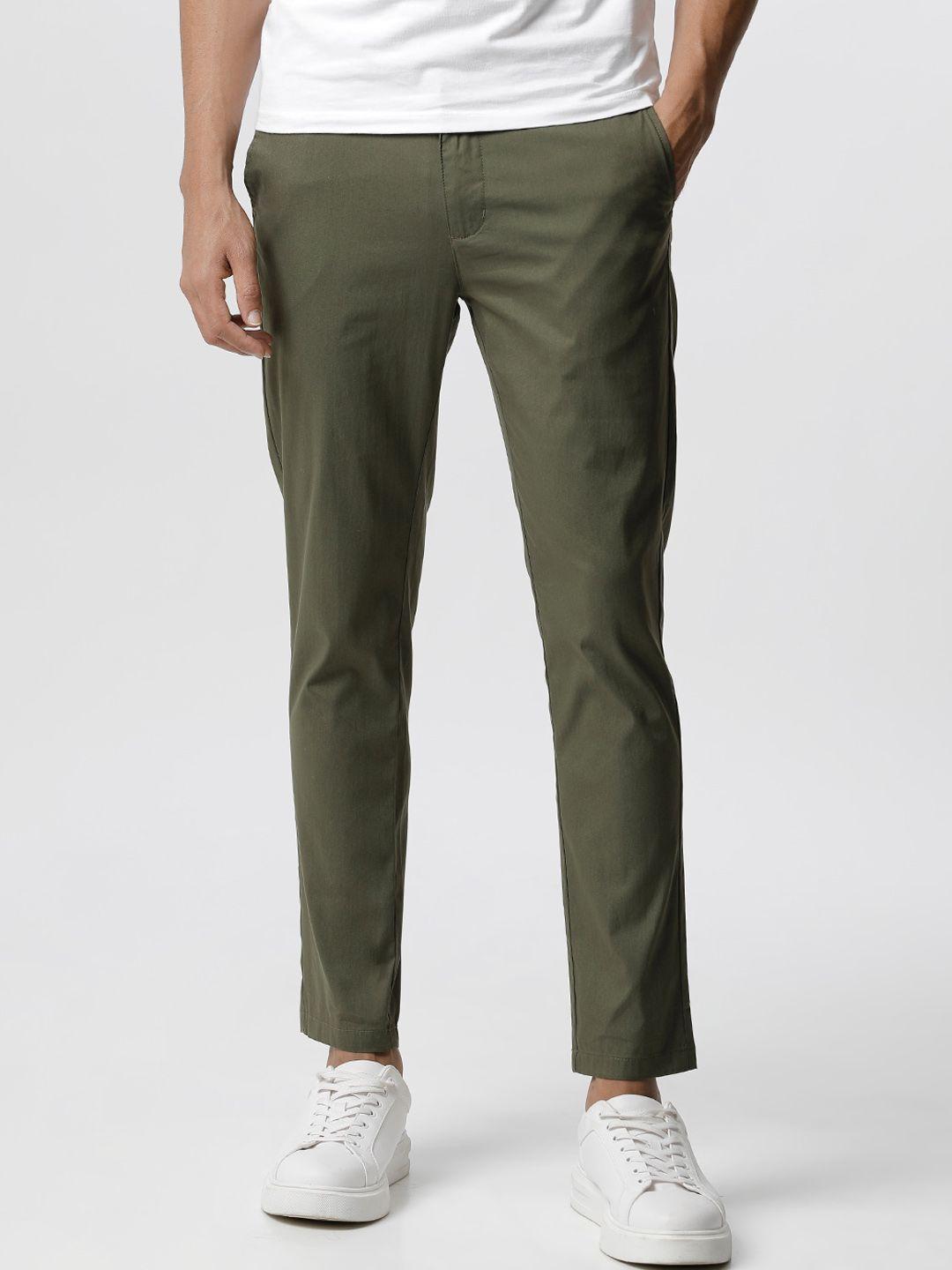 the bear house men green tapered fit chinos trousers