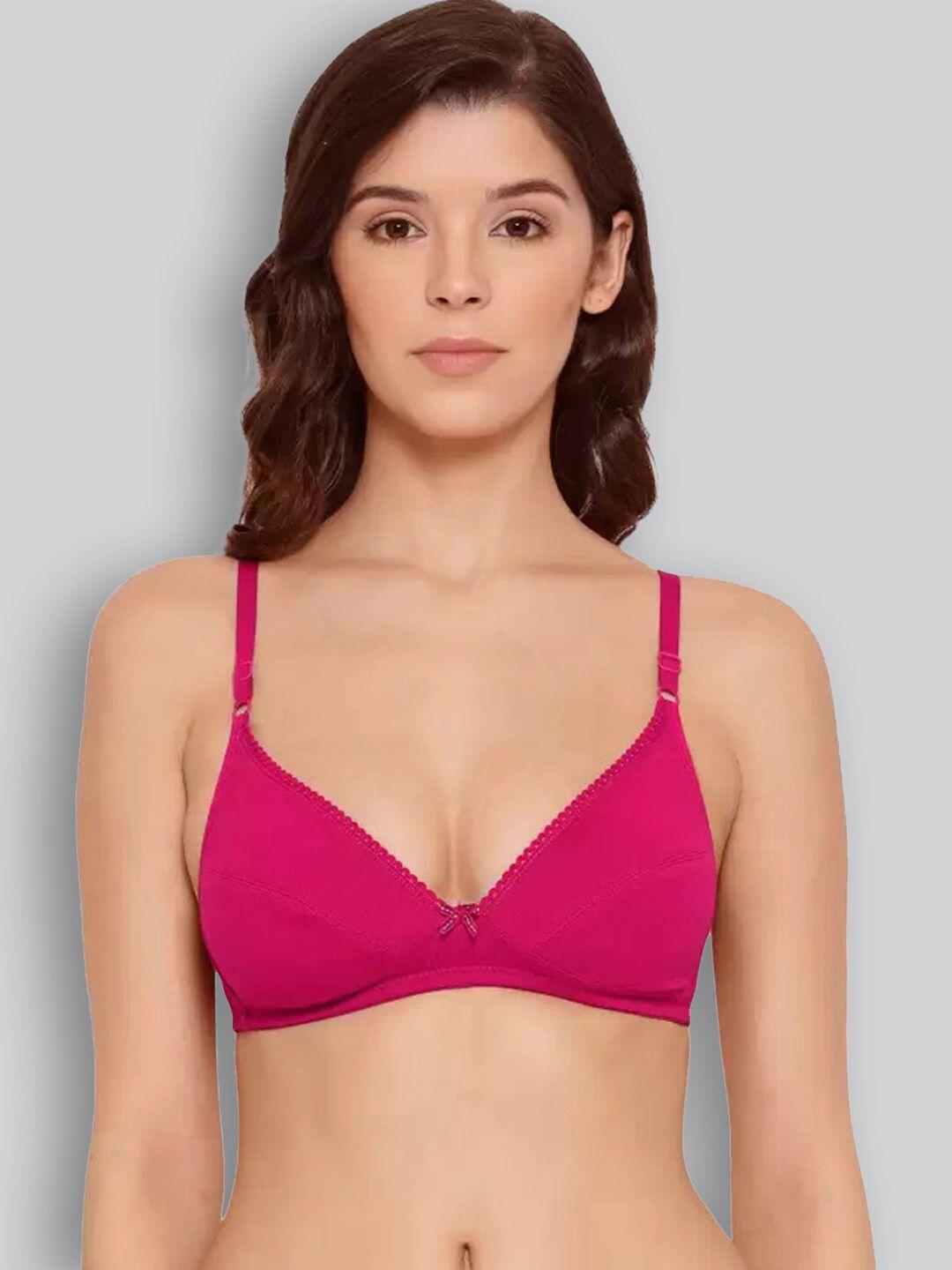 lyra medium coverage non padded seamless premium cotton plunge neckline comfort bra