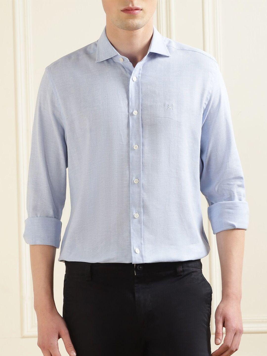 hackett london spread collar cotton casual shirt