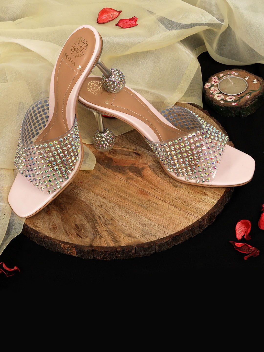 moda-x embellished slim heels