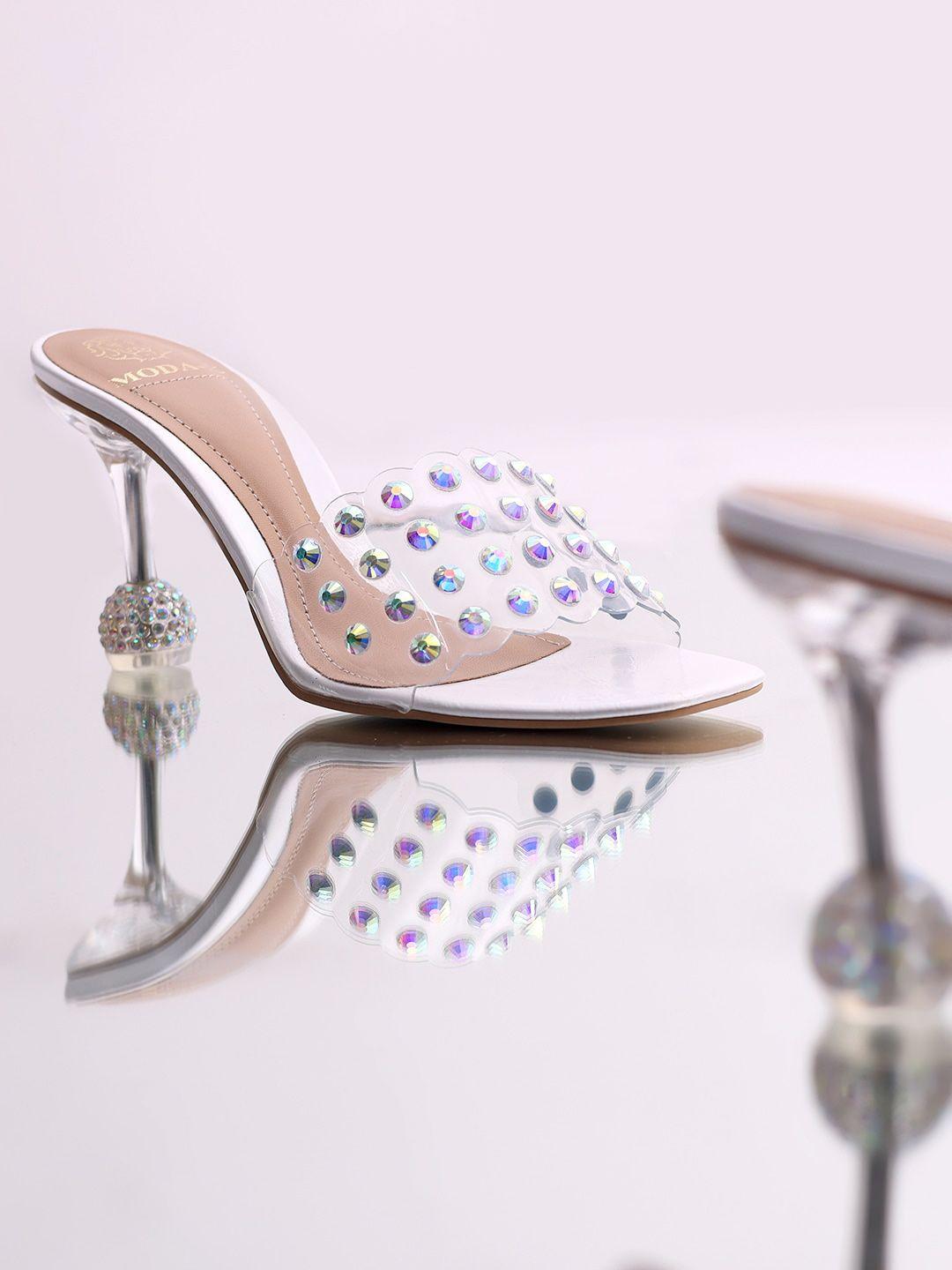 moda-x embellished slim heels