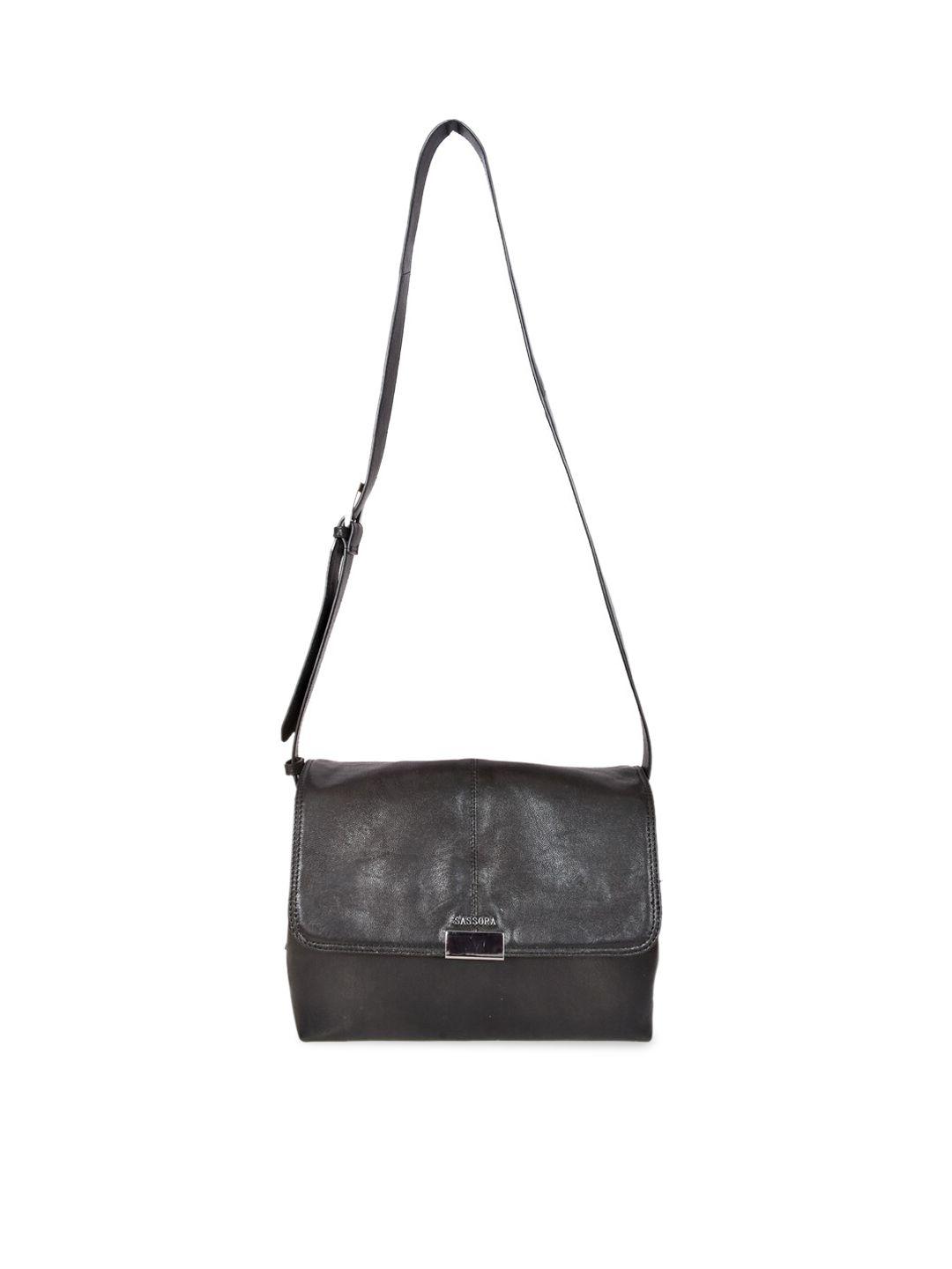 sassora leather structured sling bag