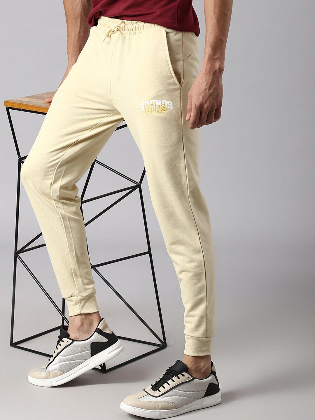 hubberholme men printed detail regular fit joggers