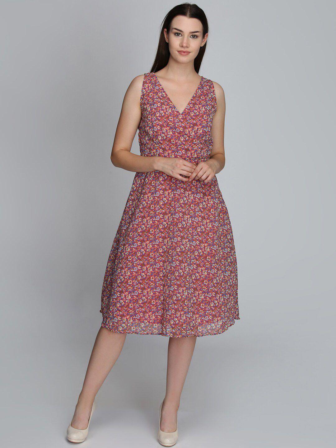 dodo & moa v-neck floral printed dress