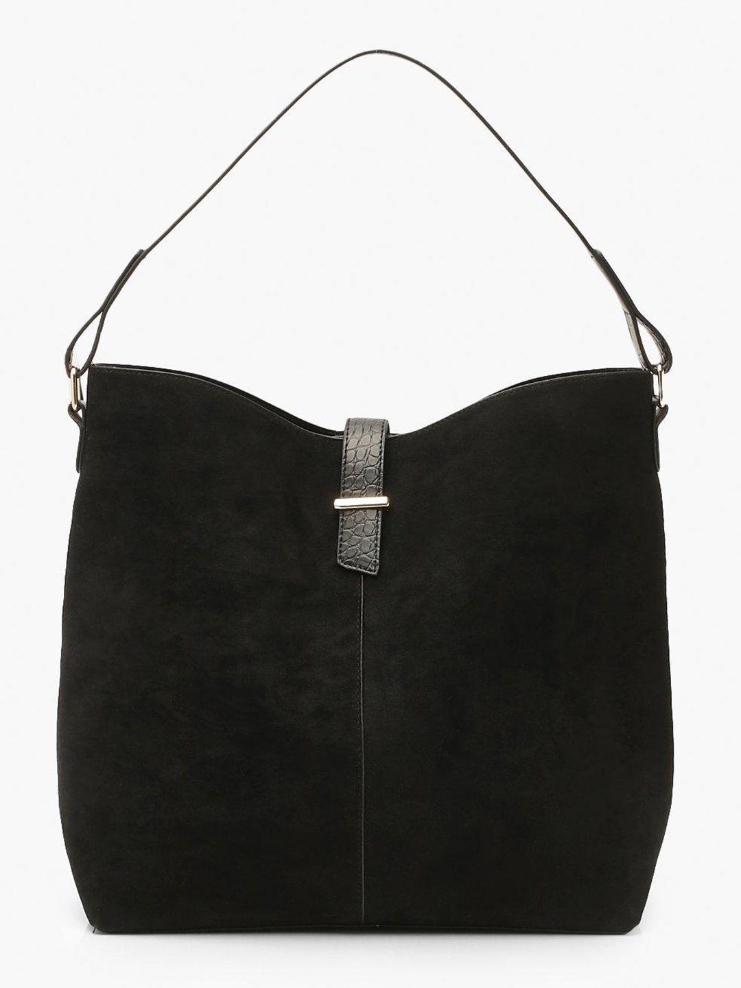 boohoo suede shopper hobo bag