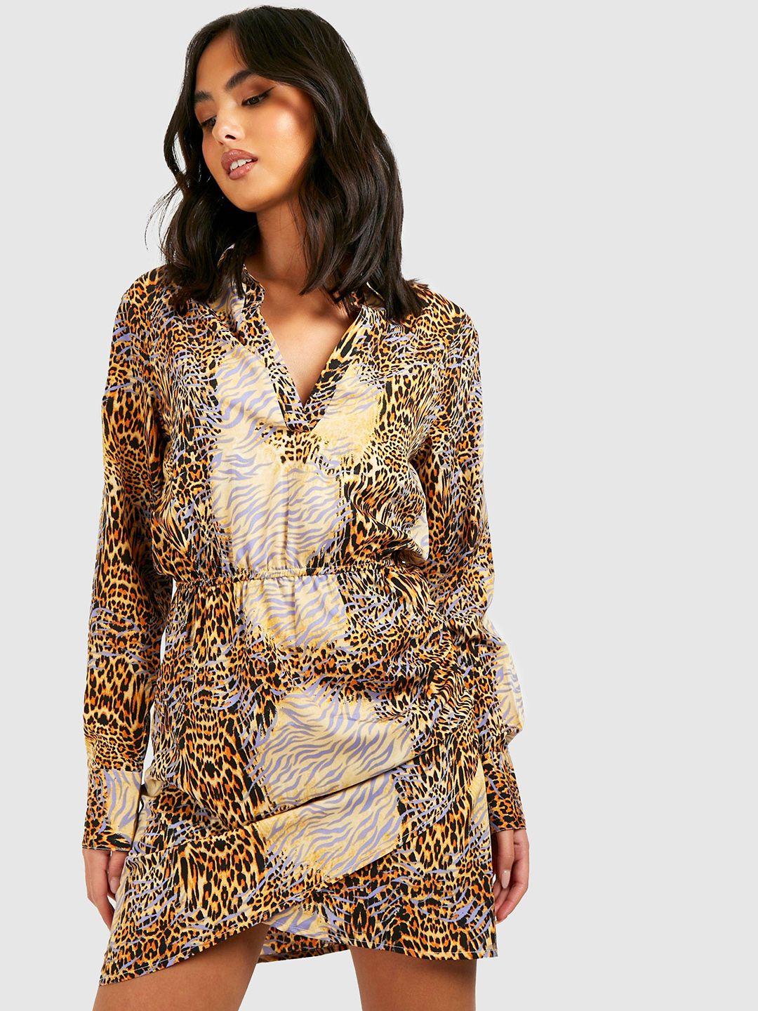 boohoo animal print mini dress