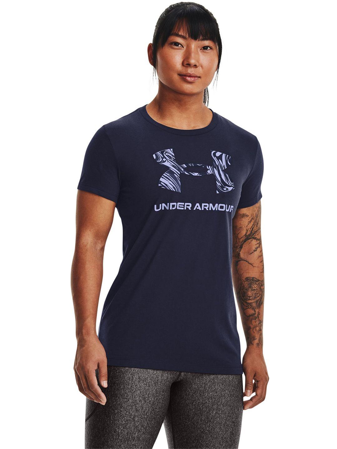 under armour women sportstyle brand logo printed t-shirt