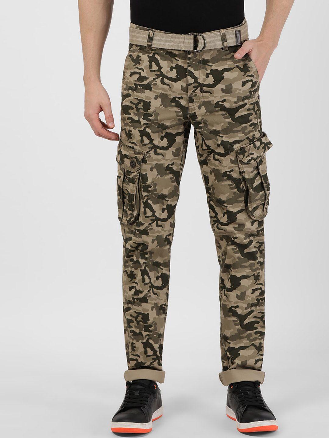 t-base men camouflage printed cotton cargos