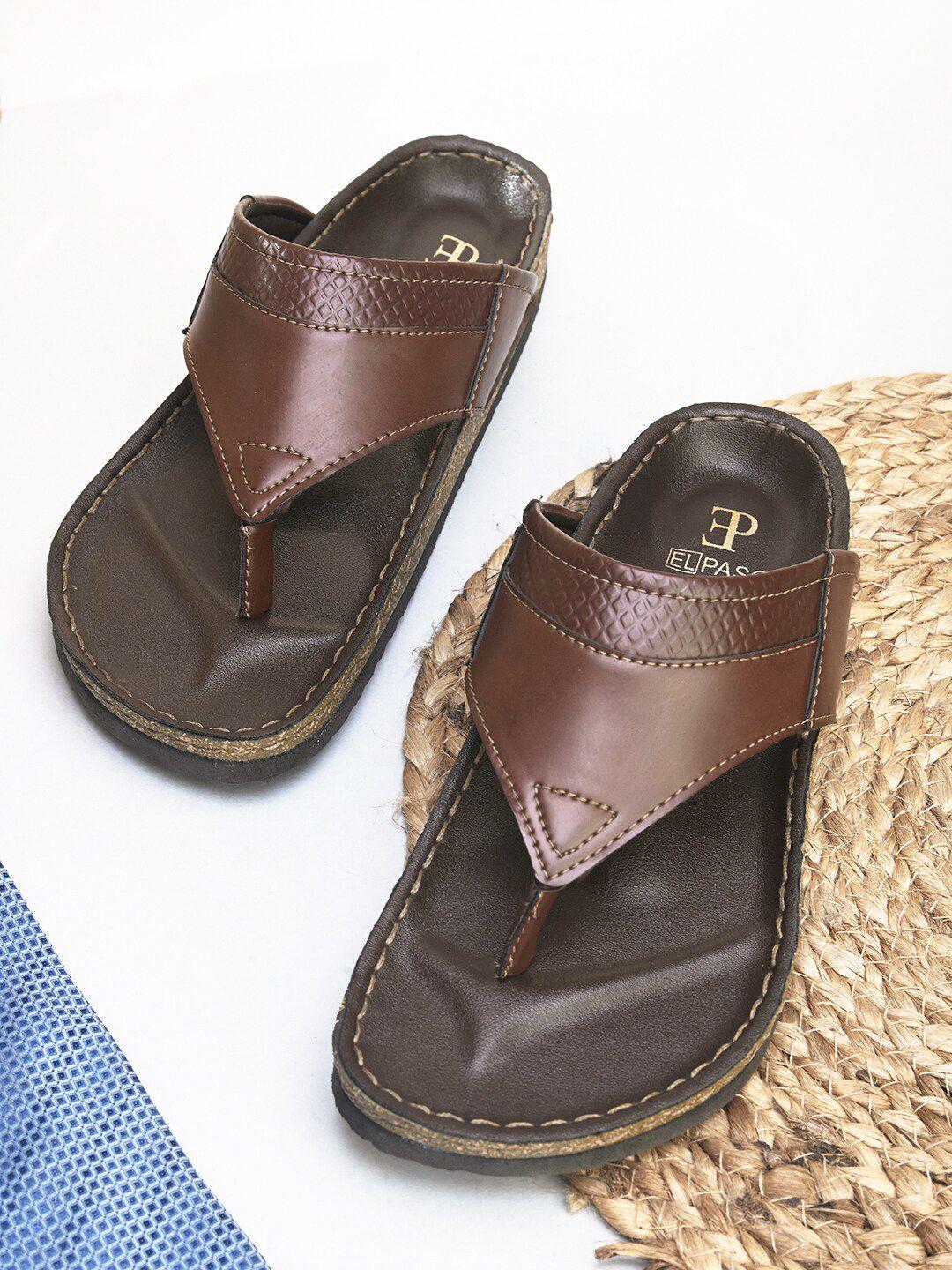 el paso men textured open toe comfortable sandals