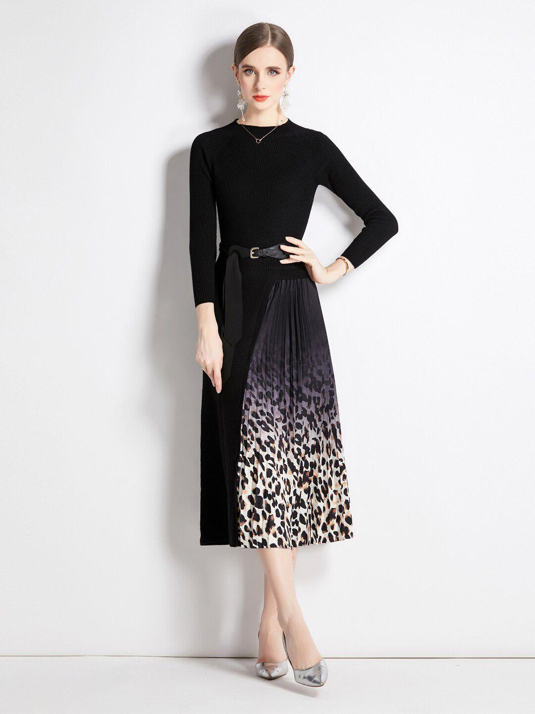 jc collection animal printed midi dress