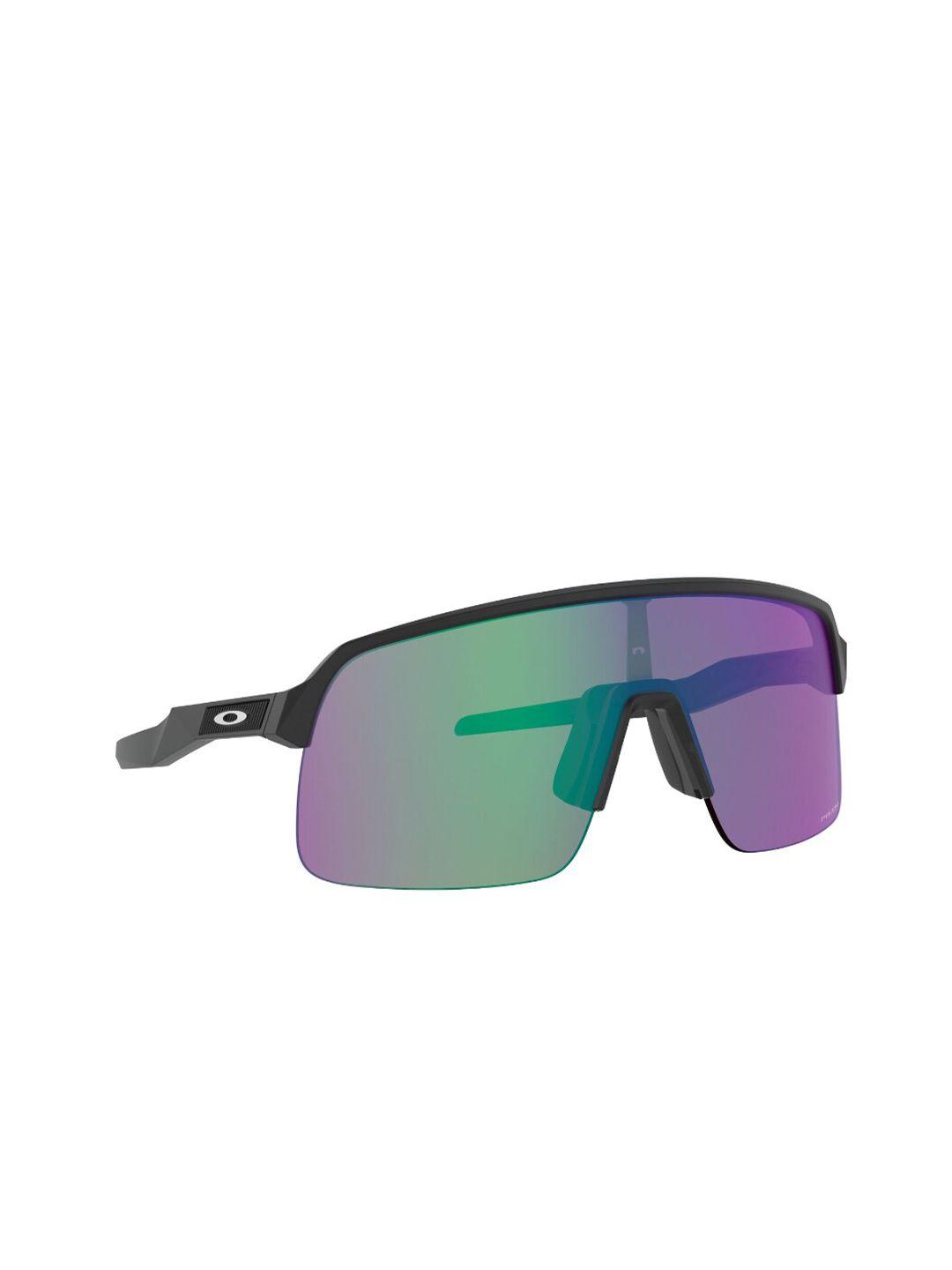 oakley men lens & shield sunglasses with uv protected lens