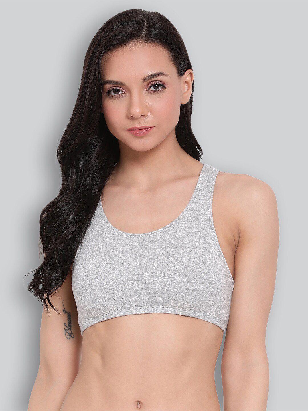 lyra lightly padded non-wired seamless anti odour racerback cotton beginners sports bra