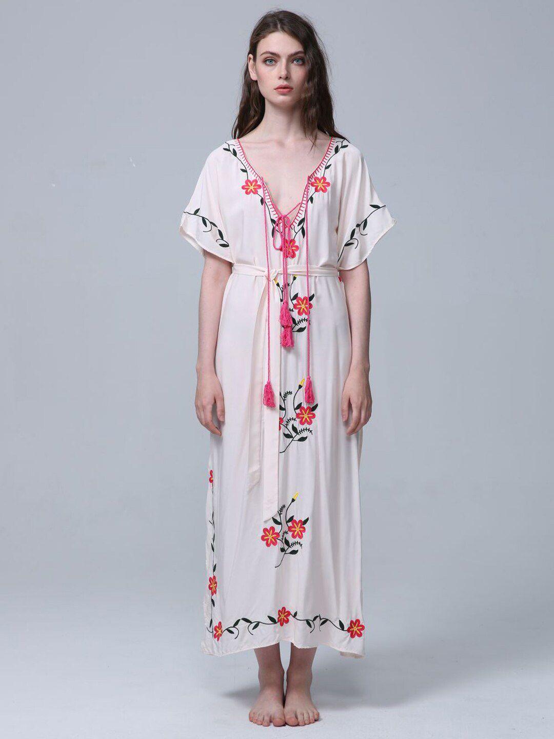 jc collection pure cotton floral printed maxi dress