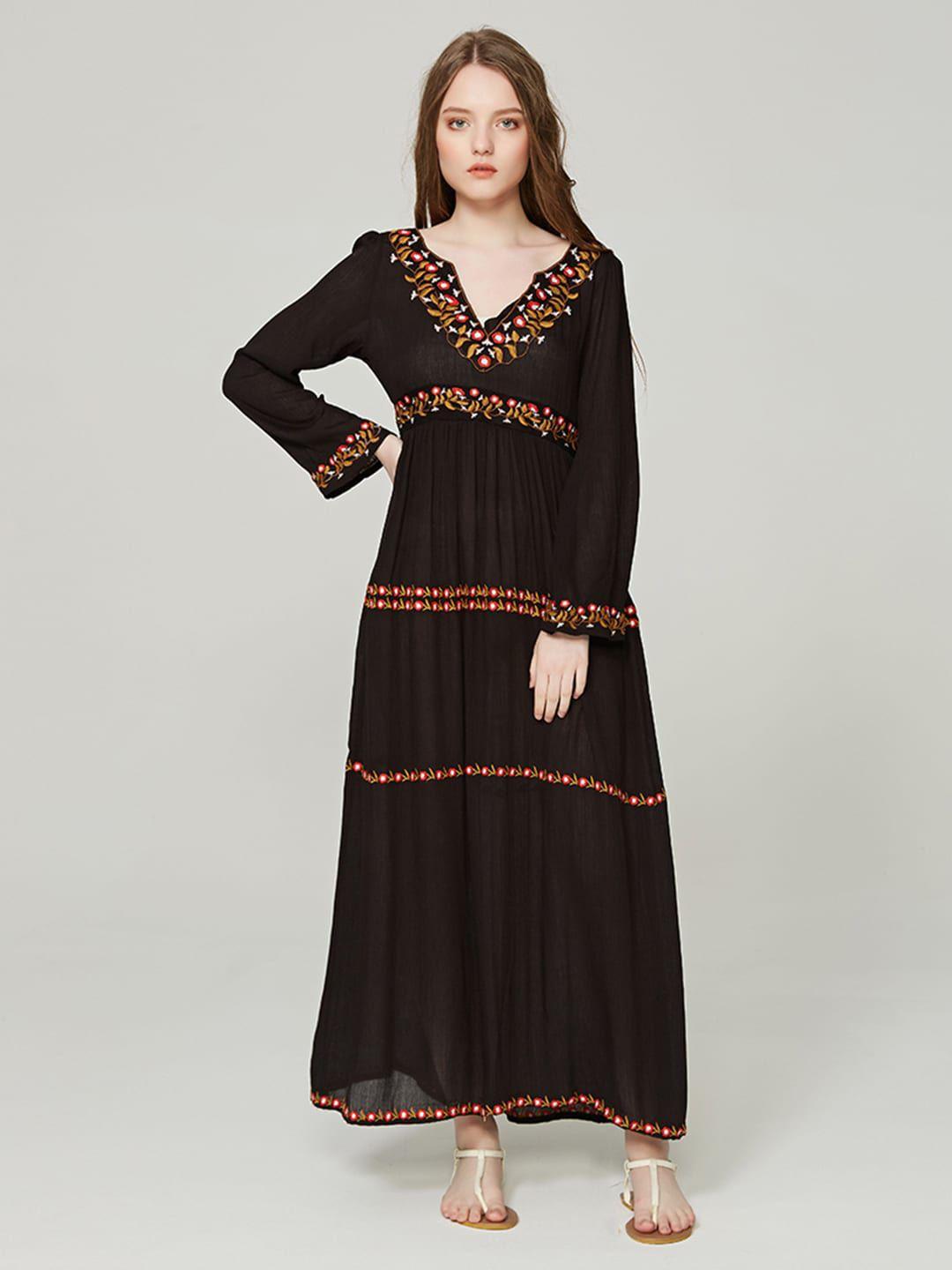 jc collection v-neck maxi cotton dress