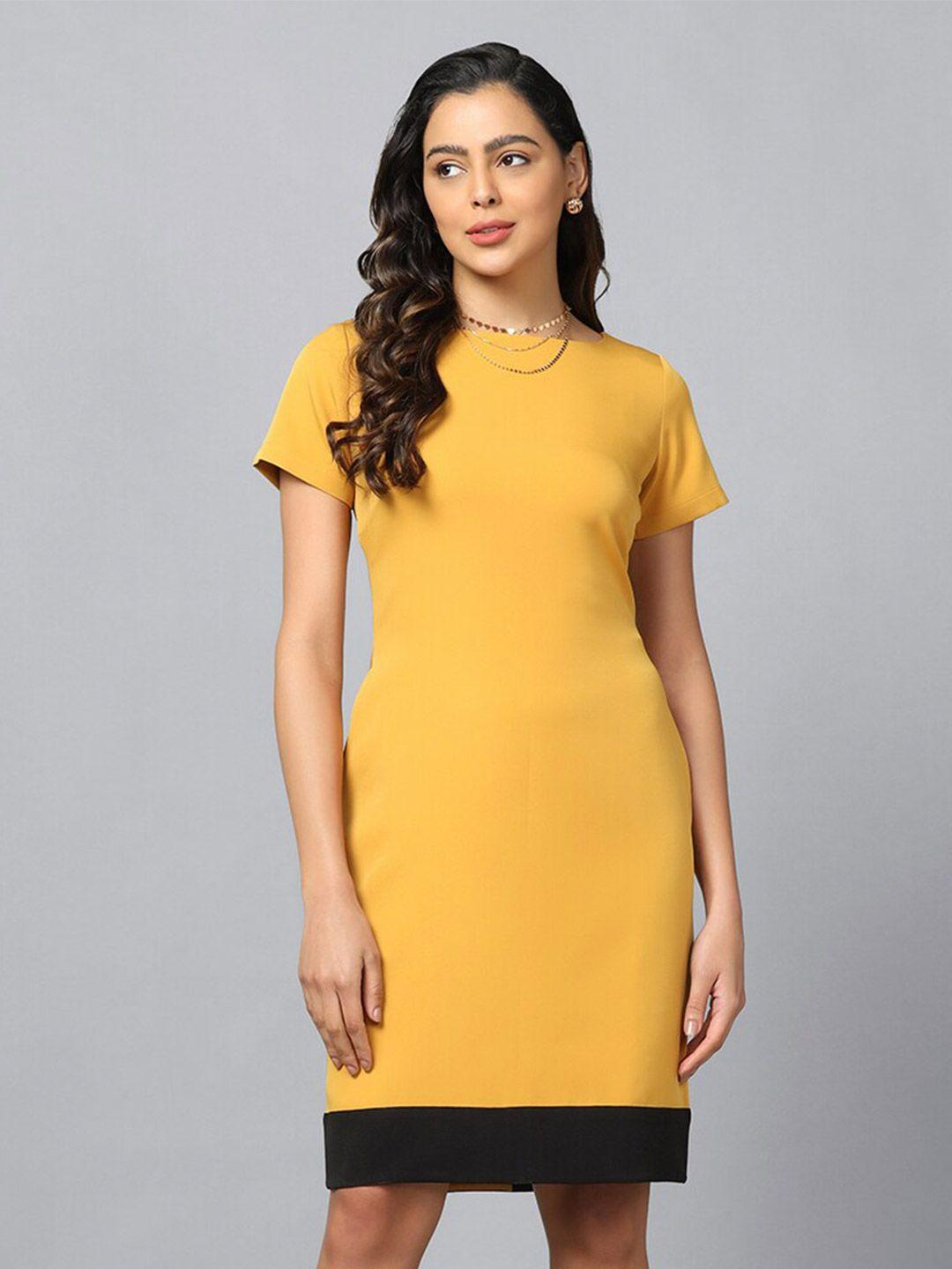 powersutra round neck formal sheath dress