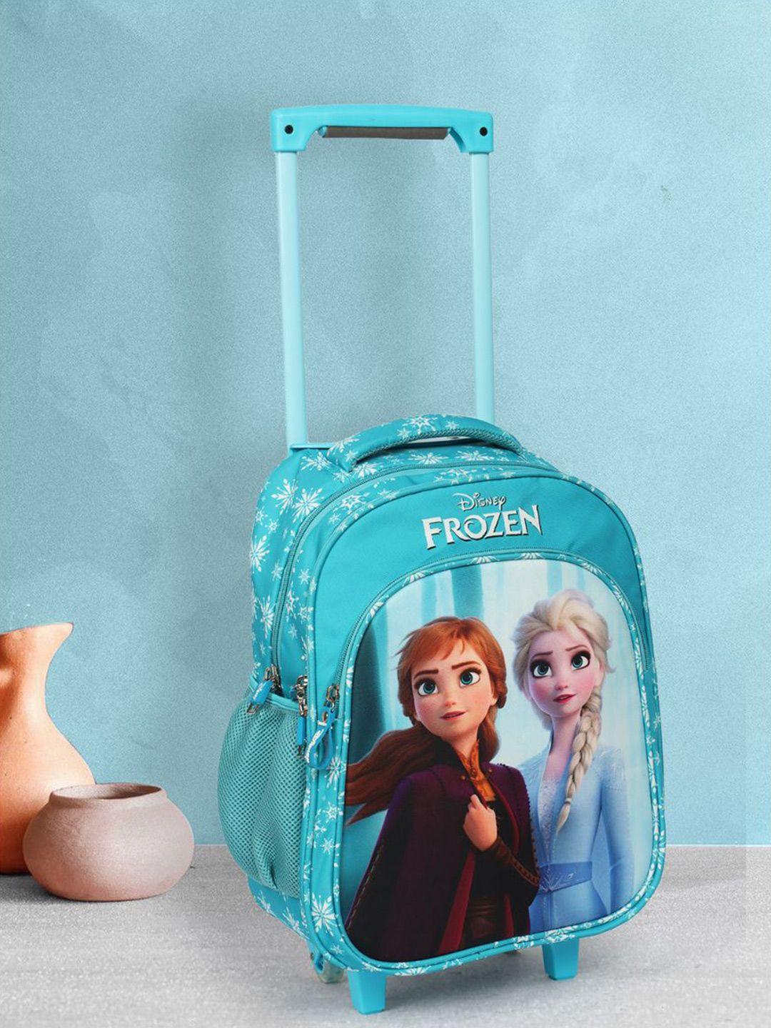 disney kids frozen printed ergonomic water resistant trolley backpack