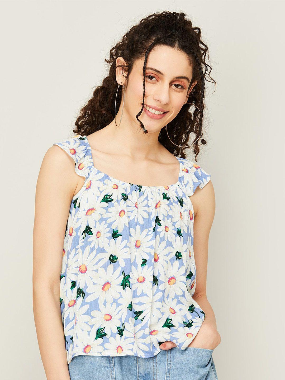 ginger by lifestyle floral print sleeveless top