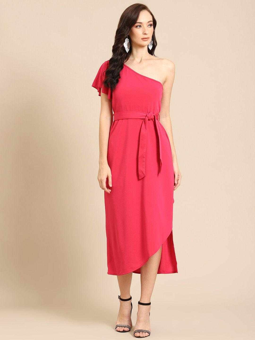 dodo & moa one shoulder midi dress